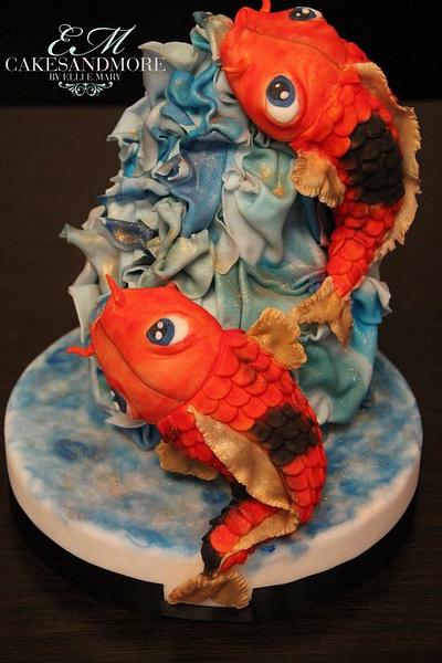 Koi Fish Cake - Overcome problems will make you stronger - Cake by Elli & Mary