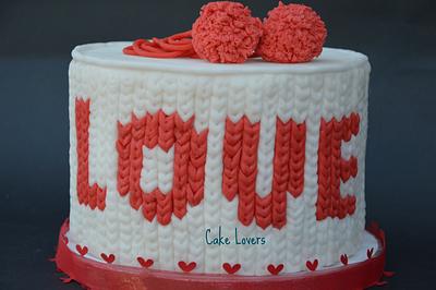 love knitted cake - Cake by lucia and santina alfano
