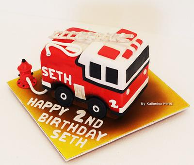 Fire truck 3d cake - Cake by Super Fun Cakes & More (Katherina Perez)