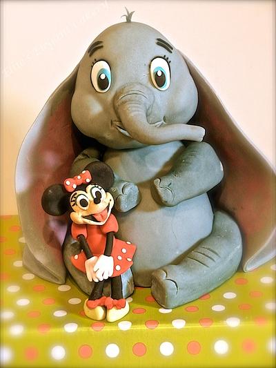 Dumbo meets Mini mouse :) - Cake by Ellie @ Ellie's Elegant Cakery