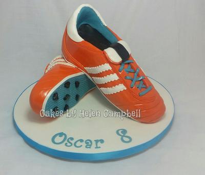 football boot cake - Cake by Helen Campbell