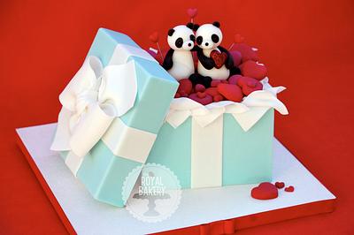 Valentine's Day Tiffany Box - Cake by Lesley Wright