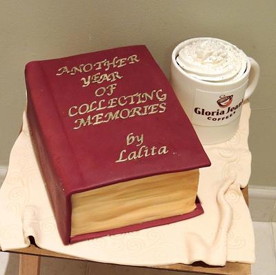 Reading a book and drinking coffee - Cake by Neda's Cakes