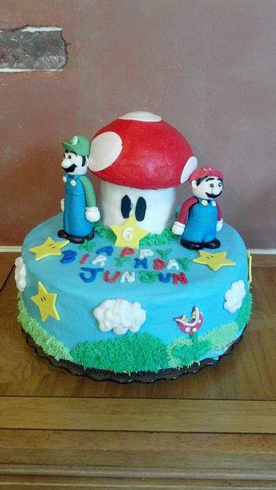 Mario Brothers - Cake by Sherry