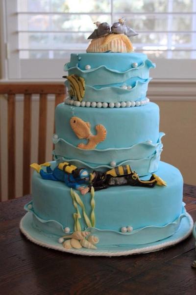 Scuba Divers Wedding Cake - Cake by Cakeicer (Shirley)