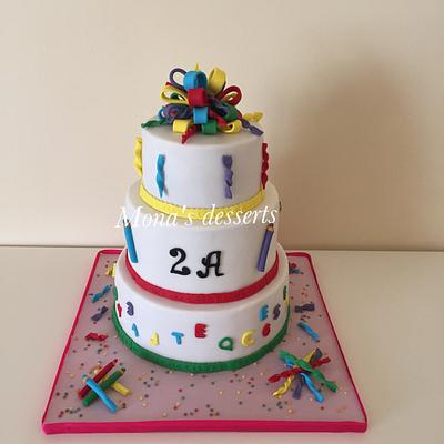 Kids school cake  - Cake by Muna's Cakes 