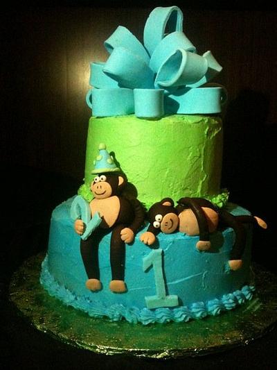 Monkey birthday cake - Cake by Sarah F