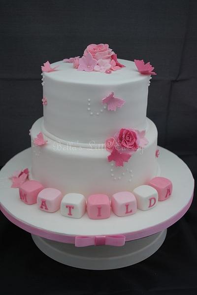 Soft and Pink for Matilda - Cake by Bella's Little Cakery