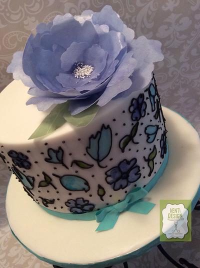 Painted and piped - Cake by Ventidesign Cakes