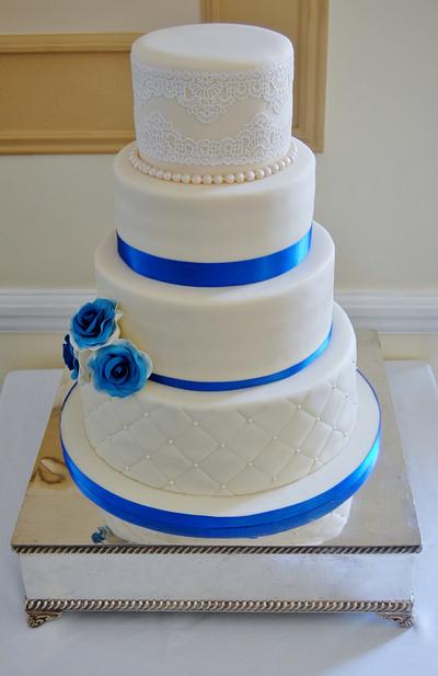 Royal Blue Wedding Cake - Cake by Tiers Of Happiness