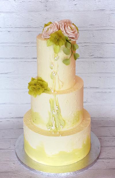Green wedding cake  - Cake by vargasz