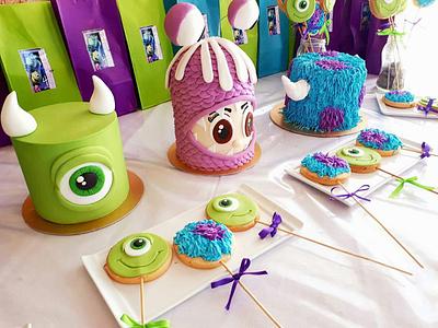Monster Inc. Mini cakes - Cake by DulceAtelier