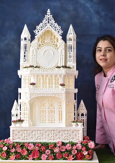 Vegan Royal icing structure  - Cake by Prachi Dhabaldeb