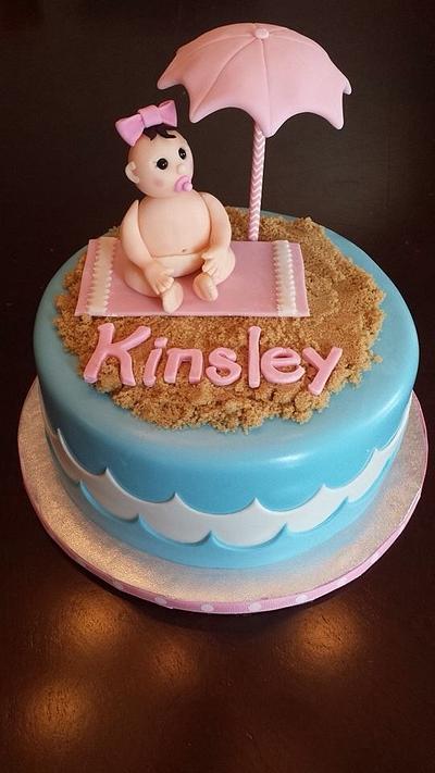 Beach Baby Shower - Cake by Delani's Delights