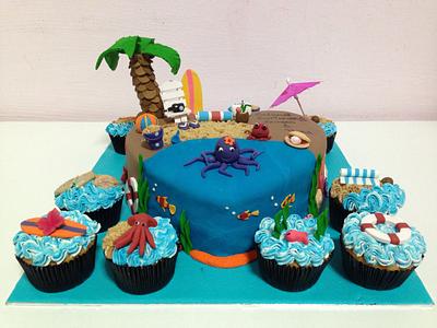 Sea, sand & sun - Cake by Zafiel's cakes