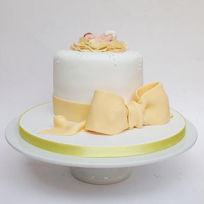 Neutral Baby Shower Cake - Cake by Claire Lawrence