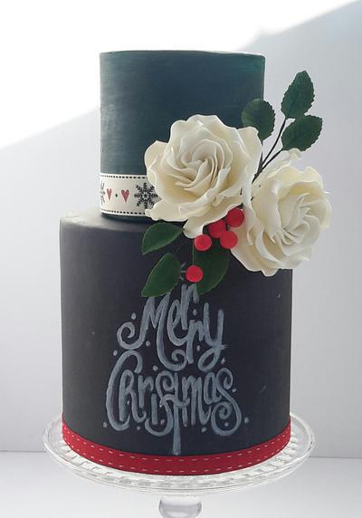 Christmas chalkboard cake - Cake by Essence of sugar