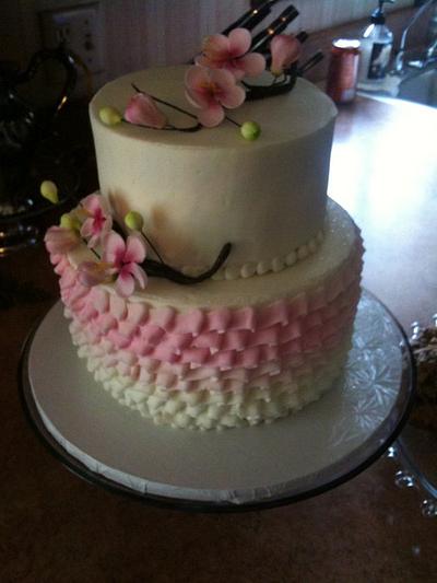 Pink Ruffle Cake - Cake by Laura