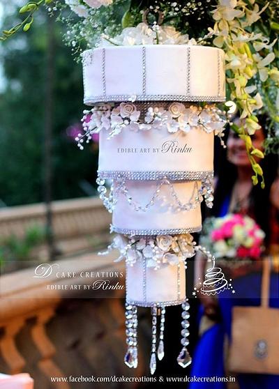 Four Tier Chandelier Wedding Cake - Cake by D Cake Creations®