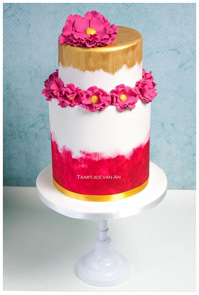 Golden weddingcake - Cake by Taartjes van An (Anneke)