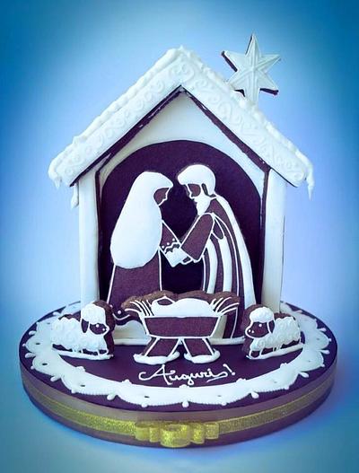 gingerbread royal icing  - Cake by Angela Cassano