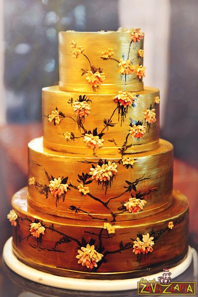 Japanese Gold Wedding Cake - Cake by Nasa Mala Zavrzlama