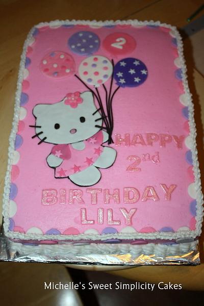 Hello Kitty 2nd Birthday Cake with smash cake - Cake by Michelle