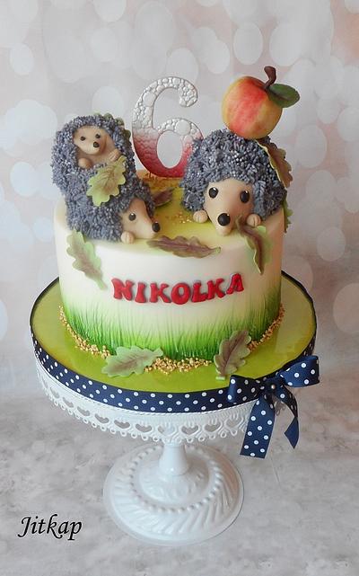Hedgehog family cake - Cake by Jitkap