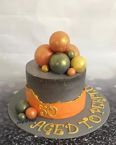 Fault line chocolate spheres cake - Cake by Drop of sugar