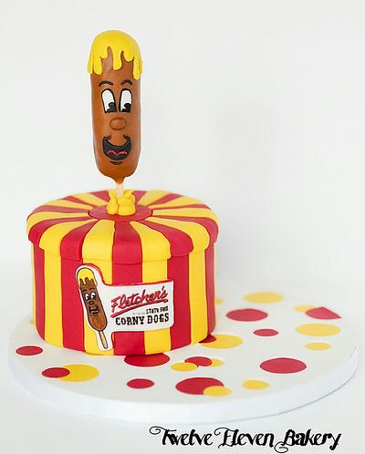 Mr. Corny of Fletcher's Corny Dogs - Cake by Shannon @ Kitchen Witch Chronicles 