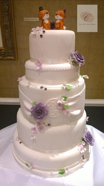 Monogram Wedding Cake - Cake by Emma Lake - Cut The Cake Kitchen