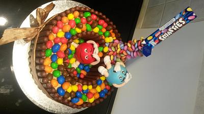 My Bday choco-smarties cake - Cake by kiara