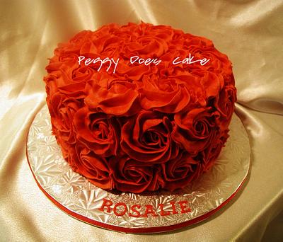 Red Roses Cake! - Cake by Peggy Does Cake