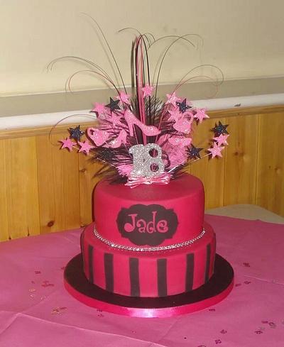 Pink & sparkly 18th - Cake by That Cake Lady