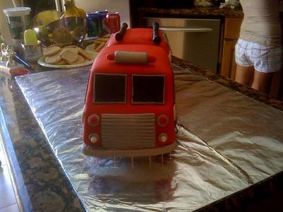Fire Truck Birthday Cake - Cake by NumNumSweets