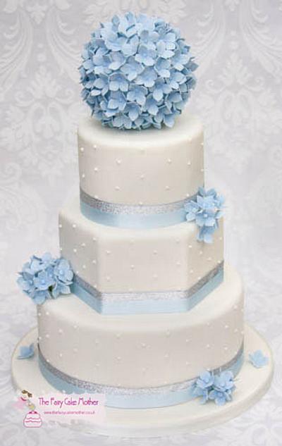 Hydrangea Wedding Cake - Cake by The Fairy Cake Mother