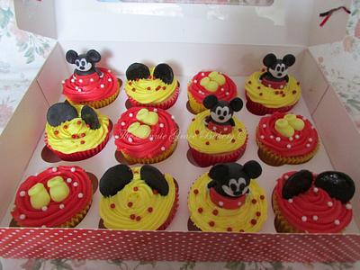'Mickey Mouse' cupcakes. - Cake by The Annie Grace Bakery