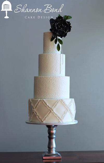 Lace and Lattice Wedding Cake - Cake by Shannon Bond Cake Design
