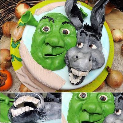 Shrek and Donkey - Cake by danadana2