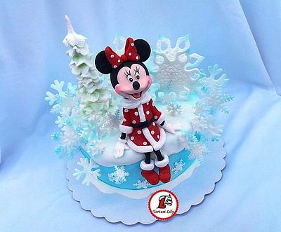 Minnie Mouse Winter Cake - Cake by Lacrimioara Lily