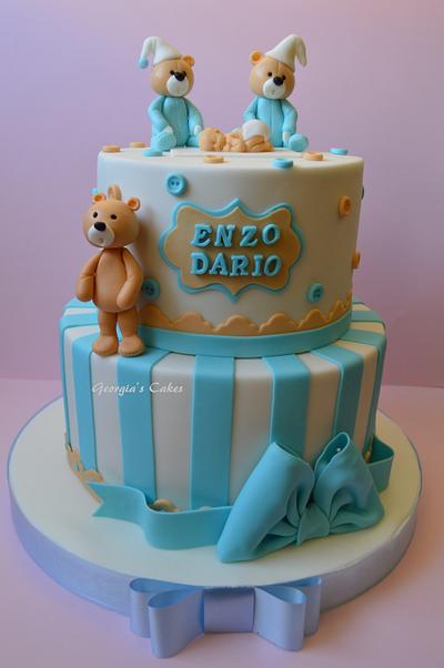 Baptism cake baby boy  - Cake by Georgia´s Cakes 
