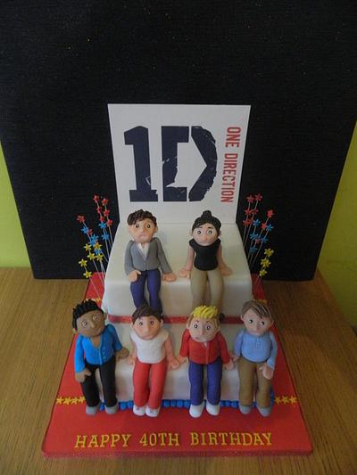 one direction 40th birthday - Cake by sonia caunce