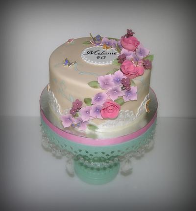 Flowers & Butterflies - Cake by Craving Cake