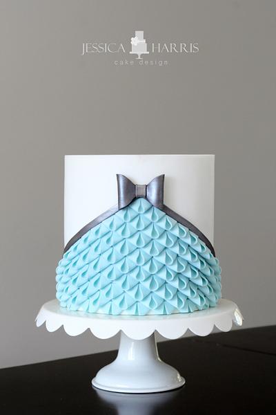 Modern Looped Bow Ruffle Cake - Cake by Jessica Harris