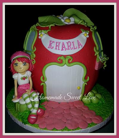 Strawberry Shortcake House  - Cake by  Brenda Lee Rivera 