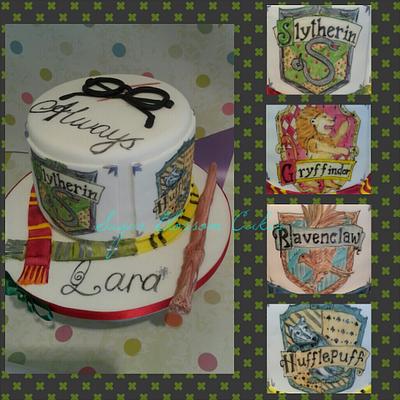 Hand painted Harry Potter themed cake - Cake by Lauren Smith