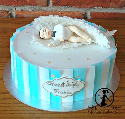 Little Angel baptism cake - Cake by slodkababeczkatczew