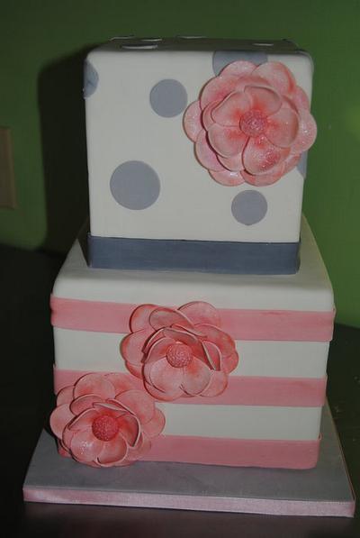 Pink Flower Cake - Cake by buttercream