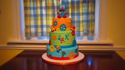 Robot cake - Cake by Vilma