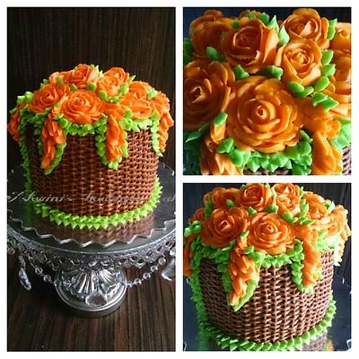a basket full of roses - Cake by Ashwini Tupe